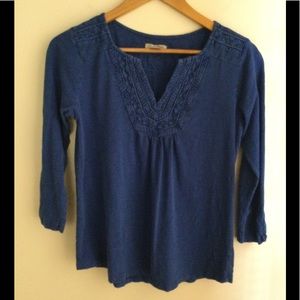Lucky Brand cobalt cotton top